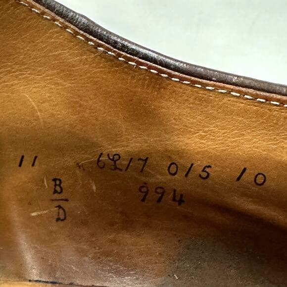 NEW HEELS Alden 994 Saddle Bal Oxford Color 8 Shell Cordovan USA 11 D - Picture 10 of 13